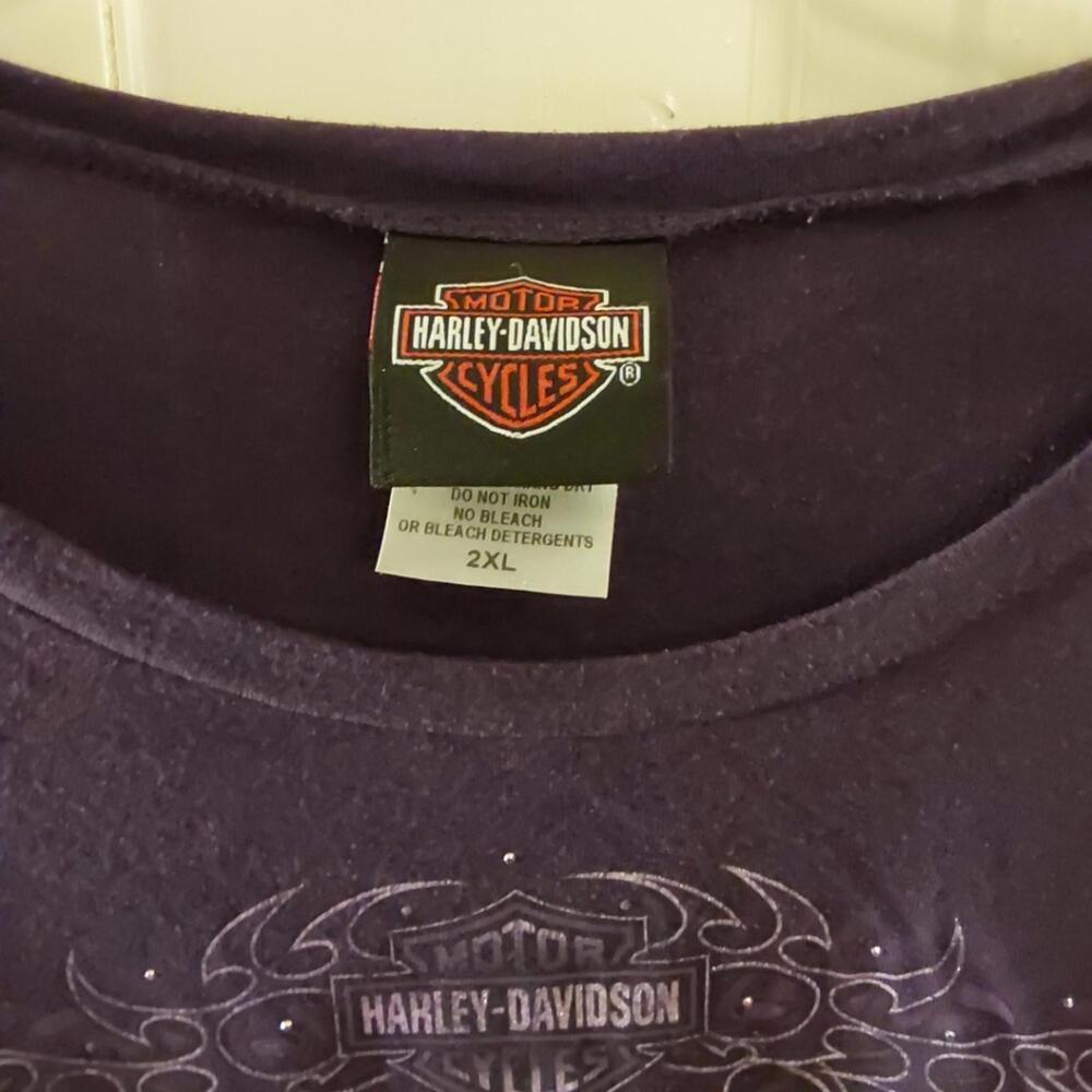 Harley-Davidson 2XL purple long sleeve shirt - Picture 3 of 8